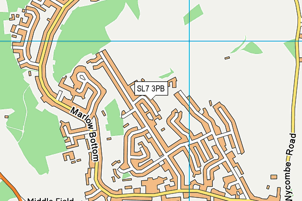SL7 3PB map - OS VectorMap District (Ordnance Survey)