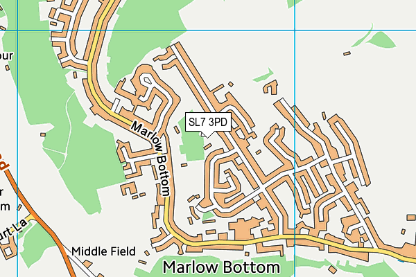 SL7 3PD map - OS VectorMap District (Ordnance Survey)