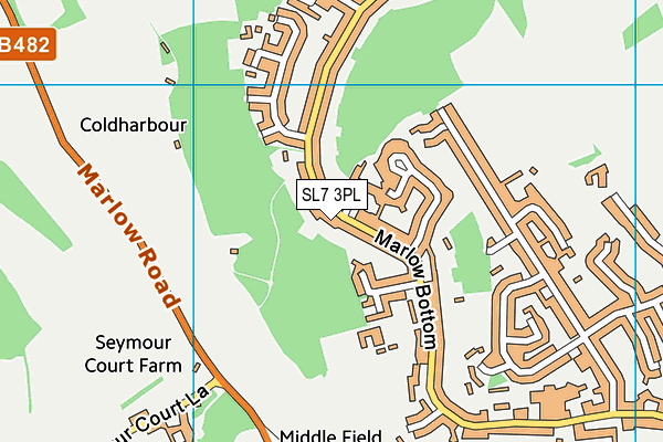 SL7 3PL map - OS VectorMap District (Ordnance Survey)