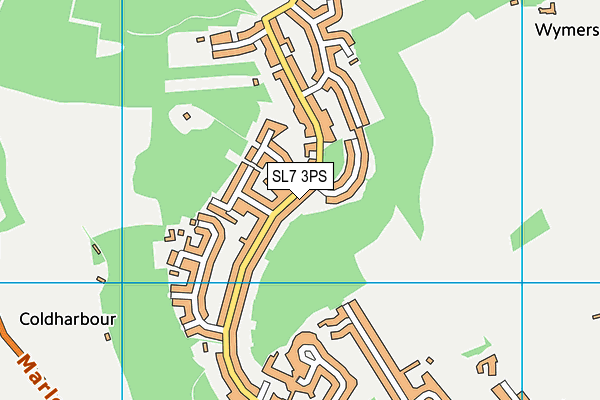SL7 3PS map - OS VectorMap District (Ordnance Survey)