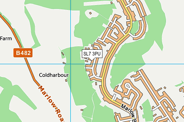 SL7 3PU map - OS VectorMap District (Ordnance Survey)