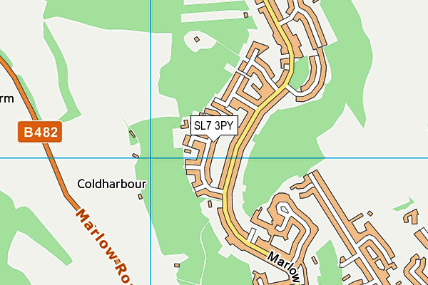SL7 3PY map - OS VectorMap District (Ordnance Survey)