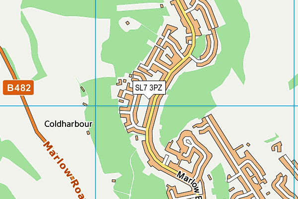 SL7 3PZ map - OS VectorMap District (Ordnance Survey)