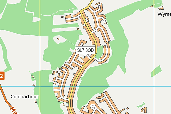 SL7 3QD map - OS VectorMap District (Ordnance Survey)