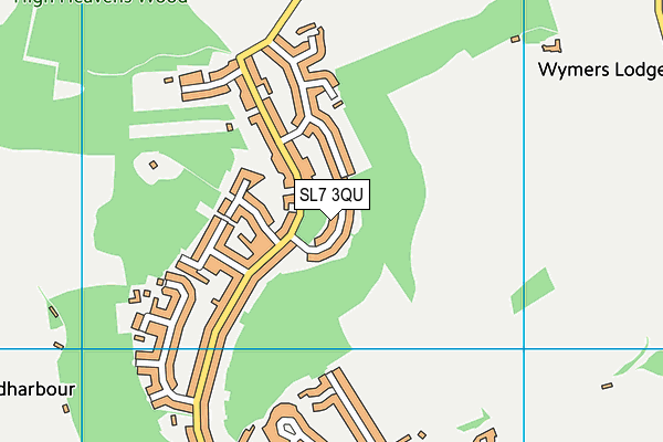 SL7 3QU map - OS VectorMap District (Ordnance Survey)