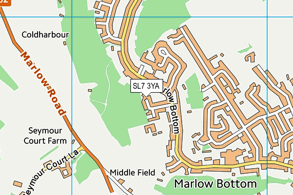 SL7 3YA map - OS VectorMap District (Ordnance Survey)