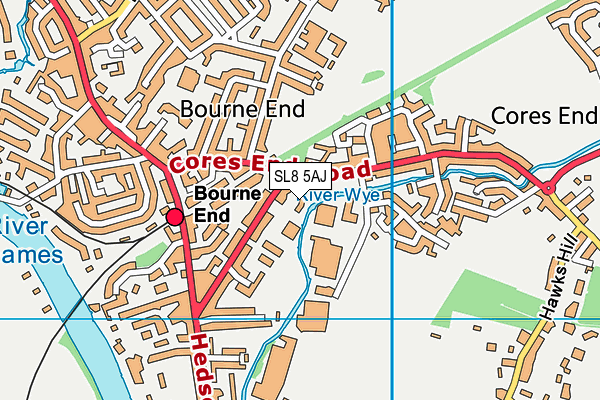 SL8 5AJ map - OS VectorMap District (Ordnance Survey)