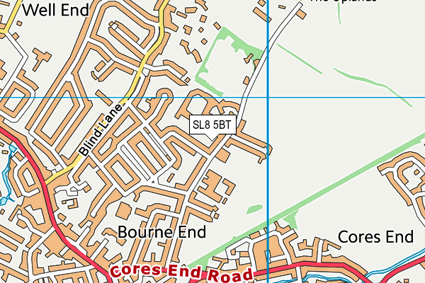 SL8 5BT map - OS VectorMap District (Ordnance Survey)
