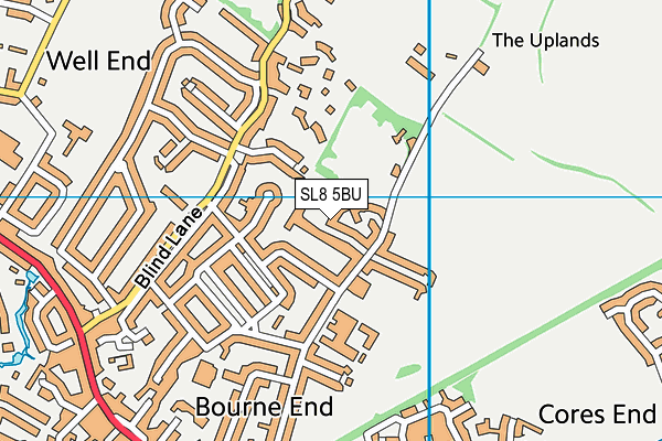 SL8 5BU map - OS VectorMap District (Ordnance Survey)