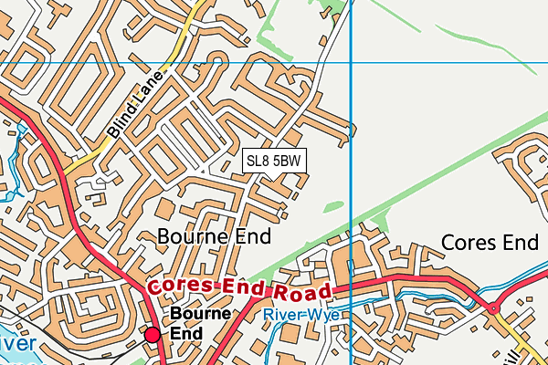 Bourne End Academy map (SL8 5BW) - OS VectorMap District (Ordnance Survey)