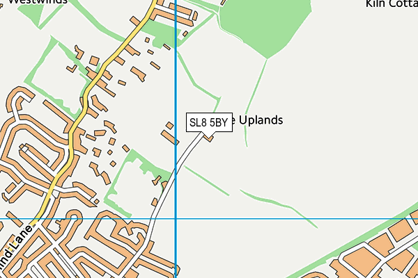 SL8 5BY map - OS VectorMap District (Ordnance Survey)