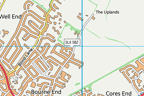 SL8 5BZ map - OS VectorMap District (Ordnance Survey)