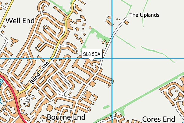SL8 5DA map - OS VectorMap District (Ordnance Survey)