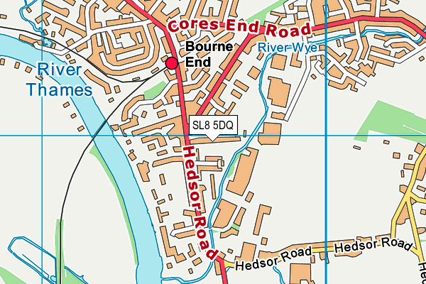 Bourne End Recreation Ground map (SL8 5DQ) - OS VectorMap District (Ordnance Survey)