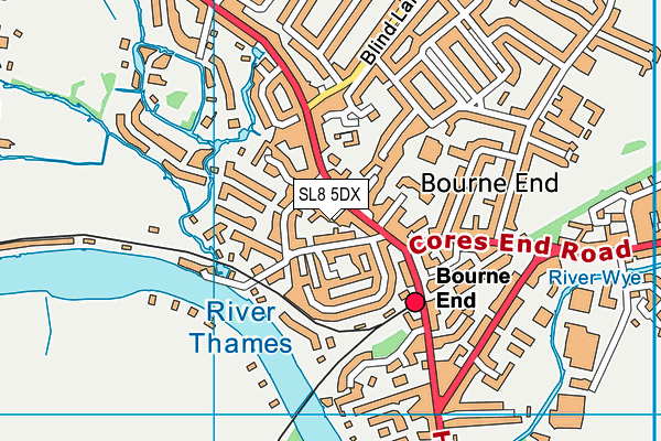 SL8 5DX map - OS VectorMap District (Ordnance Survey)