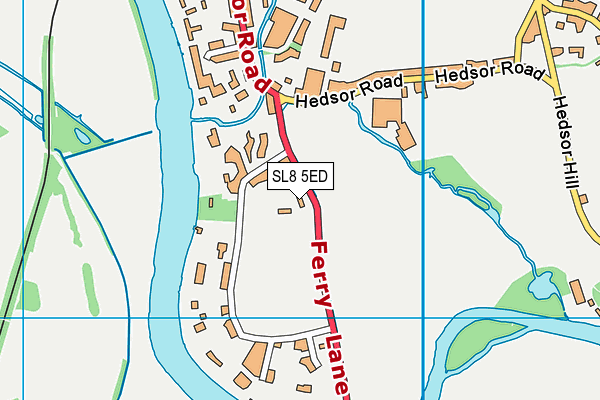 SL8 5ED map - OS VectorMap District (Ordnance Survey)