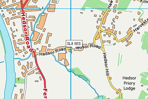 Hedsor Social Club (Closed) map (SL8 5ES) - OS VectorMap District (Ordnance Survey)