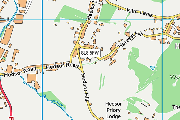 SL8 5FW map - OS VectorMap District (Ordnance Survey)