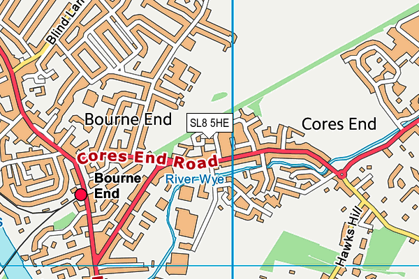 SL8 5HE map - OS VectorMap District (Ordnance Survey)