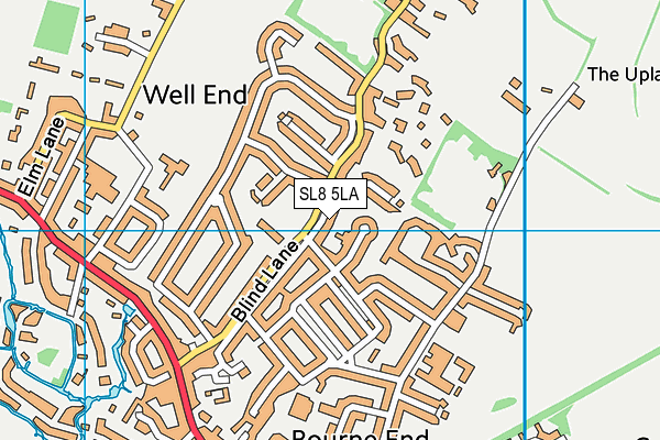 SL8 5LA map - OS VectorMap District (Ordnance Survey)