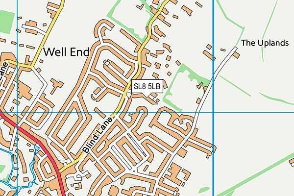 SL8 5LB map - OS VectorMap District (Ordnance Survey)