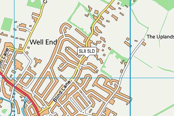 SL8 5LD map - OS VectorMap District (Ordnance Survey)