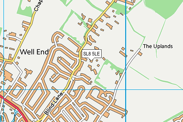 SL8 5LE map - OS VectorMap District (Ordnance Survey)