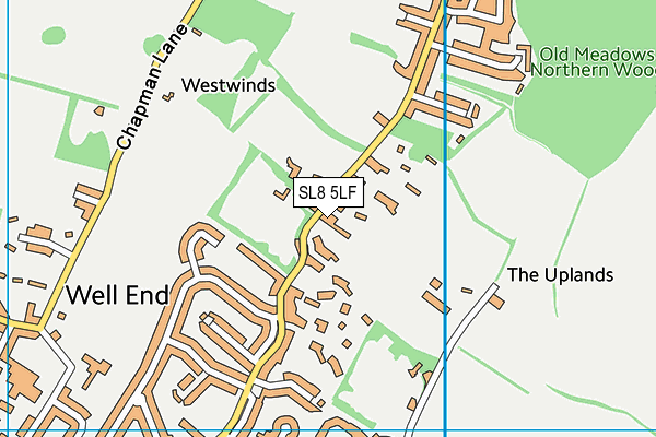 SL8 5LF map - OS VectorMap District (Ordnance Survey)