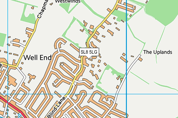 SL8 5LG map - OS VectorMap District (Ordnance Survey)