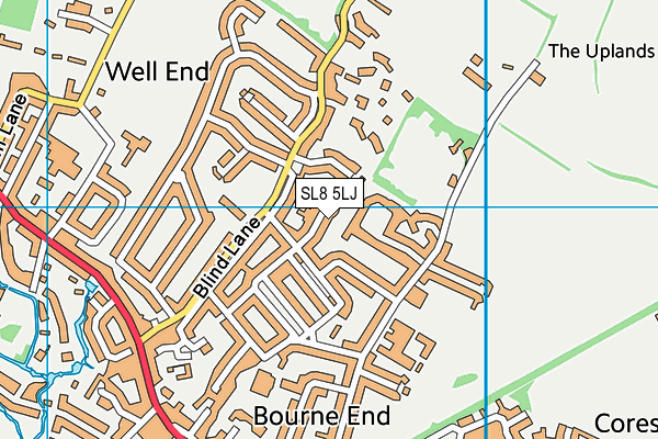 SL8 5LJ map - OS VectorMap District (Ordnance Survey)