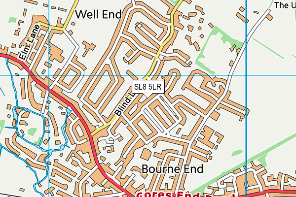 SL8 5LR map - OS VectorMap District (Ordnance Survey)