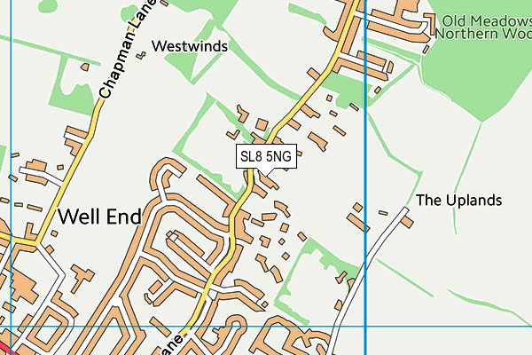 SL8 5NG map - OS VectorMap District (Ordnance Survey)