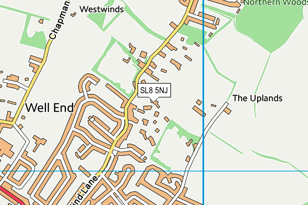 SL8 5NJ map - OS VectorMap District (Ordnance Survey)