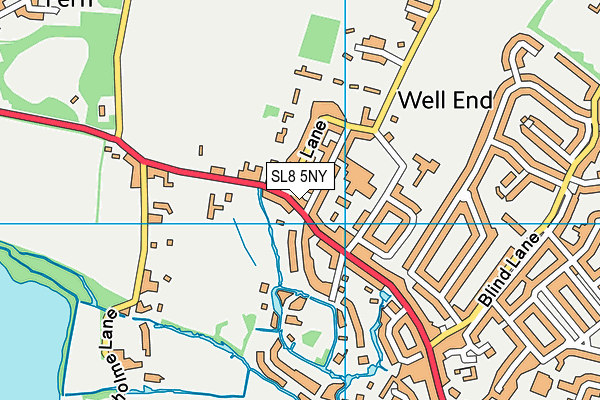 SL8 5NY map - OS VectorMap District (Ordnance Survey)