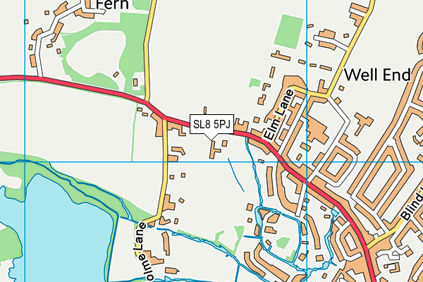 SL8 5PJ map - OS VectorMap District (Ordnance Survey)