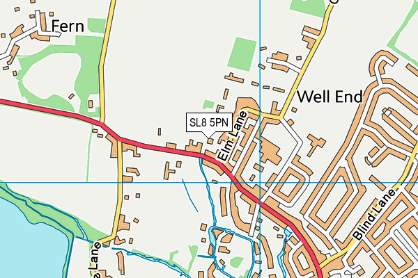 SL8 5PN map - OS VectorMap District (Ordnance Survey)