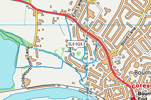 SL8 5QX map - OS VectorMap District (Ordnance Survey)
