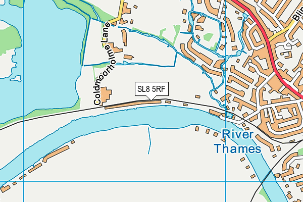 SL8 5RF map - OS VectorMap District (Ordnance Survey)