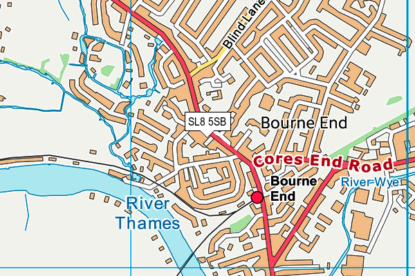 SL8 5SB map - OS VectorMap District (Ordnance Survey)