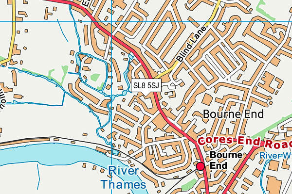 SL8 5SJ map - OS VectorMap District (Ordnance Survey)