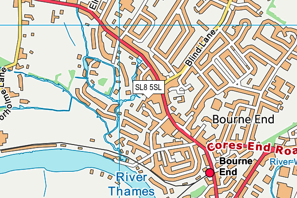 SL8 5SL map - OS VectorMap District (Ordnance Survey)