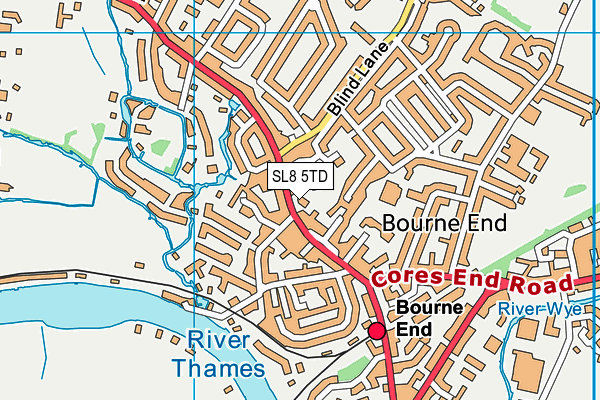 SL8 5TD map - OS VectorMap District (Ordnance Survey)