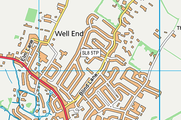 SL8 5TP map - OS VectorMap District (Ordnance Survey)