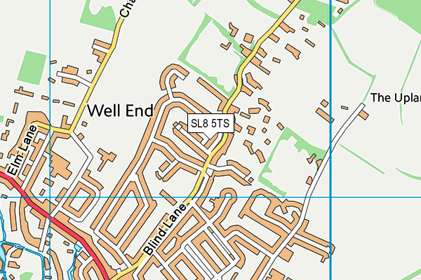 SL8 5TS map - OS VectorMap District (Ordnance Survey)