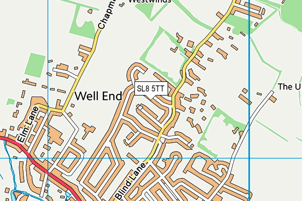 SL8 5TT map - OS VectorMap District (Ordnance Survey)