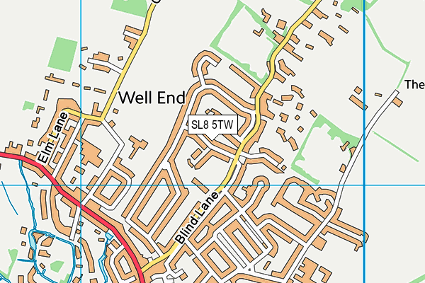 SL8 5TW map - OS VectorMap District (Ordnance Survey)