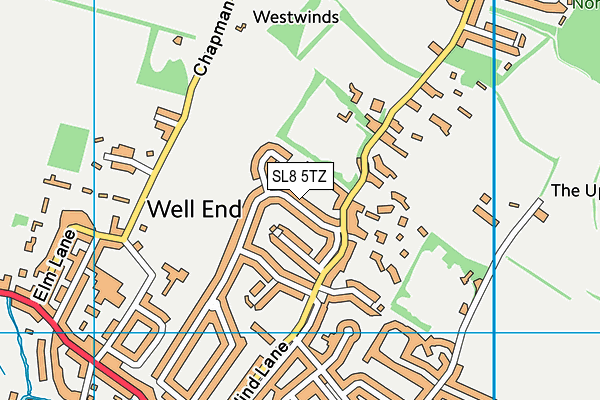 SL8 5TZ map - OS VectorMap District (Ordnance Survey)