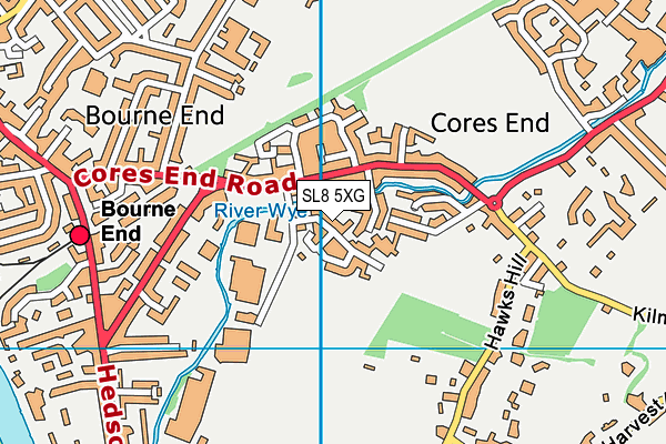 SL8 5XG map - OS VectorMap District (Ordnance Survey)