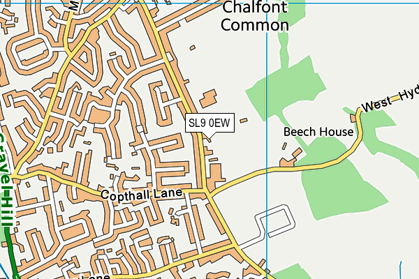 SL9 0EW map - OS VectorMap District (Ordnance Survey)