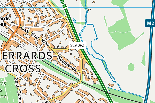 SL9 0PZ map - OS VectorMap District (Ordnance Survey)